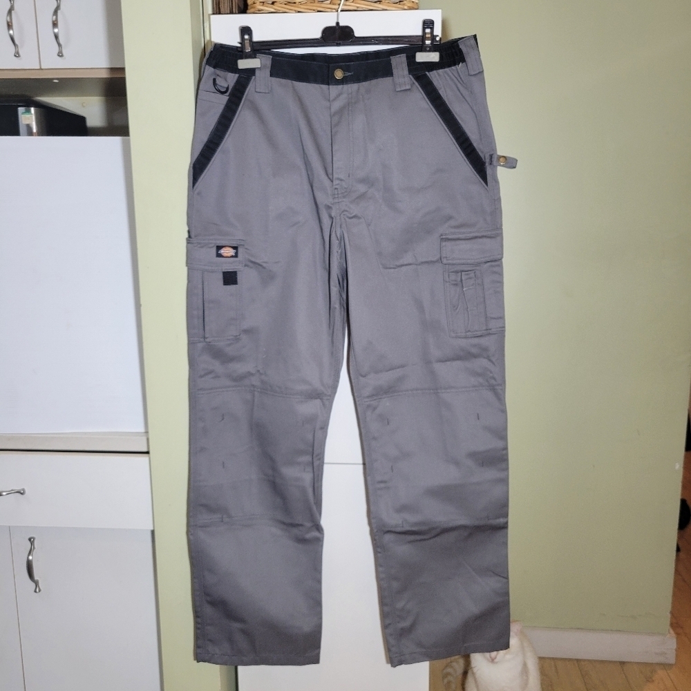 ❤ 3 For $35 Dickies relaxed fit straight leg utility cargo workwear pants 38x34